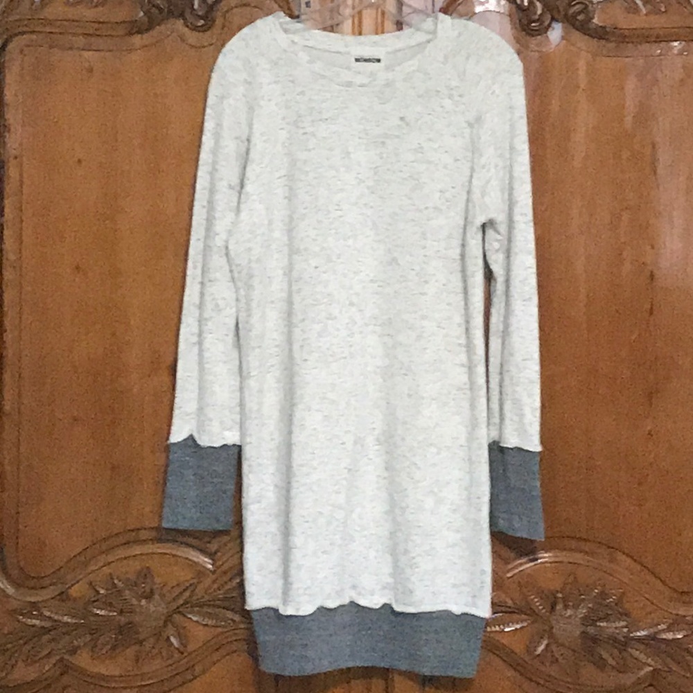 Monrow Mock-Neck Sweatshirt Dress